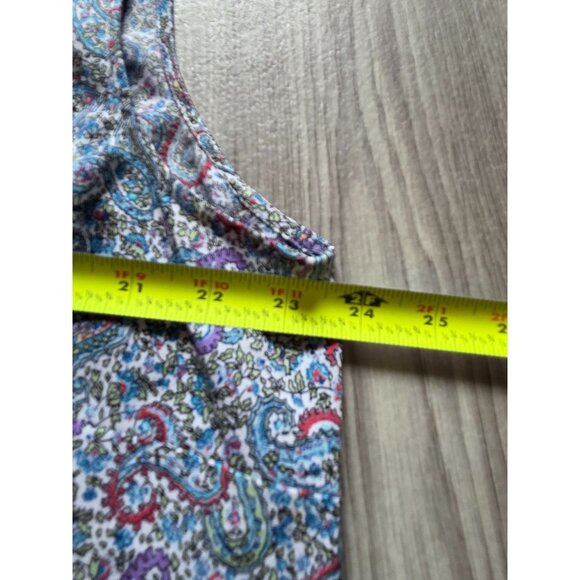 Talbots Womens 2X Paisley Sleeveless Blouse Multicolor - Picture 8 of 8